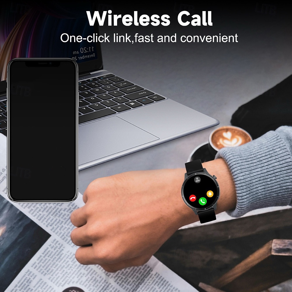 V15Z Orologio intelligente 1.39 pollice Orologio da Corsa Fitness Smartwatch Bluetooth Contapassi Promemoria chiamata Localizzatore di attività Compatibile con Android iOS Da uomo Standby lungo del 2025 a $31.99 –P10