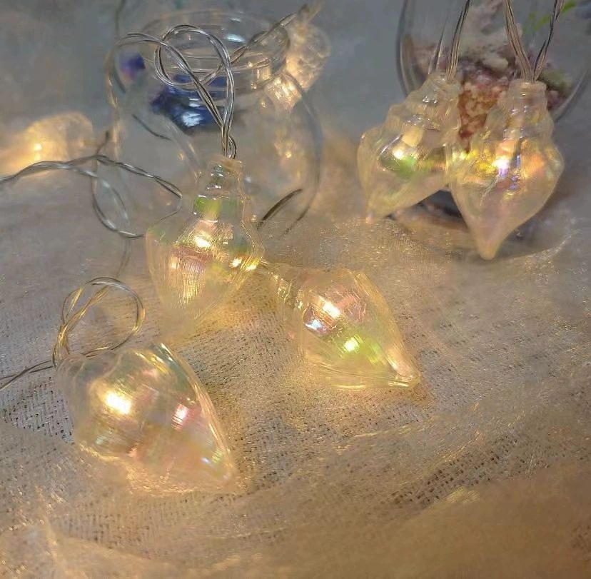 Guirnalda de luces de concha marina de 1,5/3 m, 10/20 LED a batería, con forma de estrella de mar, ideal para bodas, fiestas, Navidad, hogar, vacaciones, decoración de ventanas. 2025 - $33.99 –P6