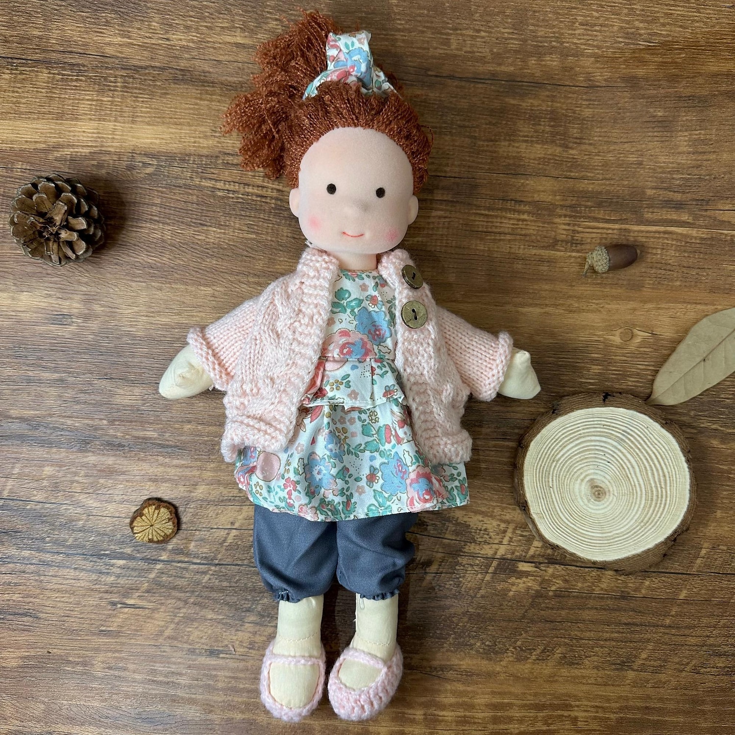 pamut testű waldorf baba babaművész kézzel készített mini öltöztetős baba diy halloween ajándékdoboz csomagolás áldás karácsonyi ajándékokhoz 2025 - $46.99 –P4