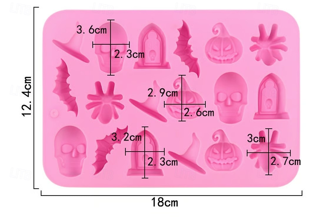 2 Pack Halloween Skull Spider Chocolate Silicone Molds, Non-Stick DIY Fondant Molds for Cake Decorating, Candy, Jelly, and Baking Decorations 2025 - $10.99 –P5