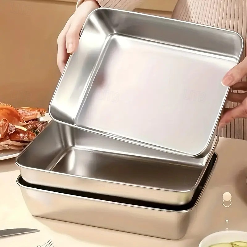 5-Piece Stainless Steel Food Storage Containers with Airtight Lids, Stackable Kitchen Organizer Set for Salad, Fruit, and Meal Prep, Refrigerator Safe, Freezer Friendly, Multipurpose Fresh-Keeping Bowls 2025 - $19.99 –P3