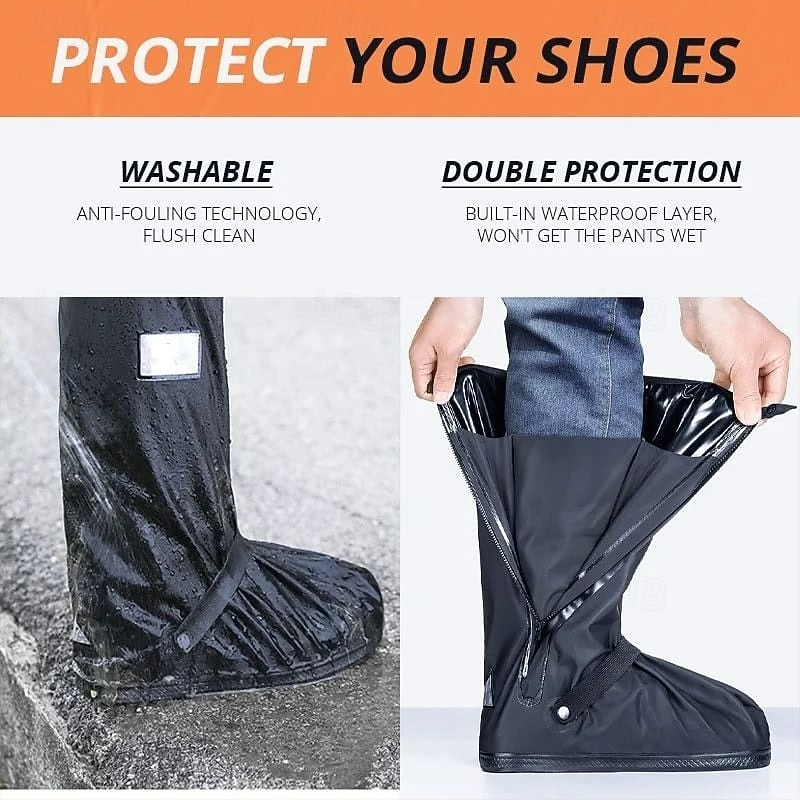 Funda impermeable y larga para botas, para clima lluvioso, cubrezapatillas duraderos por encima de la rodilla, reutilizable, antideslizante, para ciclismo y uso al aire libre. 2026 - $17.99 –P5