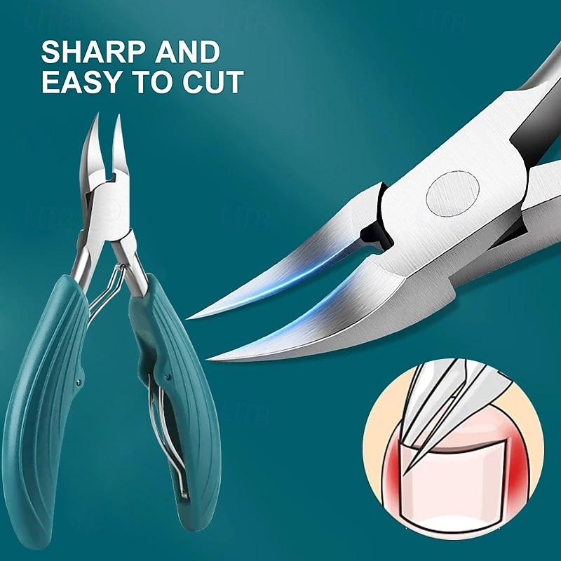 Coupe-ongles pour orteils, outil professionnel pour ongles incarnés, ongles épais, peau morte, élimination de la saleté, lame incurvée super tranchante de 2025 ? $9.49 –P1