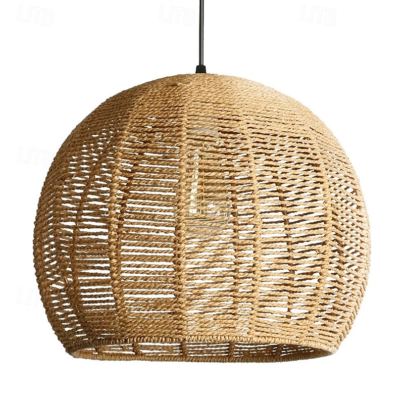 Hemp Rope Chandelier-Kitchen Island 1-Light Bohemian Modern Woven Rattan/Pendant Light Fixtures LED Pendant Farmhouse Coastal Hanging Lights for Restaurant Tearoom Bedroom Living Room Cafe 2025 - $157.99 –P5