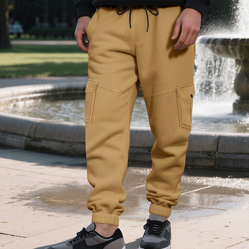 Per uomo Pantaloni sportivi Pantaloni da tuta Joggers Pantaloni da Tuta Cargo Tasca Elastico in vita Coulisse Semplice Comodità Sport all'Aperto Quotidiano Moda Casual Verde militare Nero del 2026 a $22.99 –P5