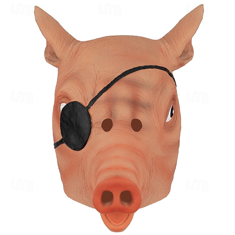 halloween hátborzongató disznófej maszk felnőtteknek, realisztikus, ijesztő jelmezek latex arcmaszk, horror teljes fejű disznómaszk kísértetjárta házhoz, cosplay és álarcosbál dekoráció 2025 - $27.99 –P8