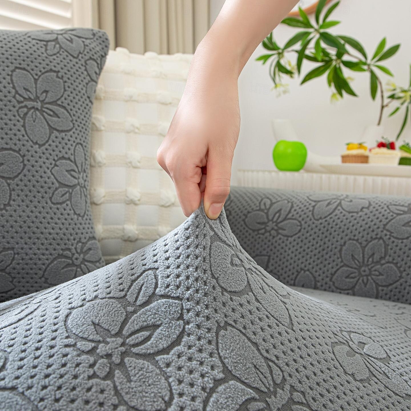 Capas de sofá de chenille para sala de estar, capa elástica de sofá com tudo incluído, jacquard grosso, capas de sofá de canto em forma de L, 1/2/3/4 lugares de 2025 por $72.99 –P11