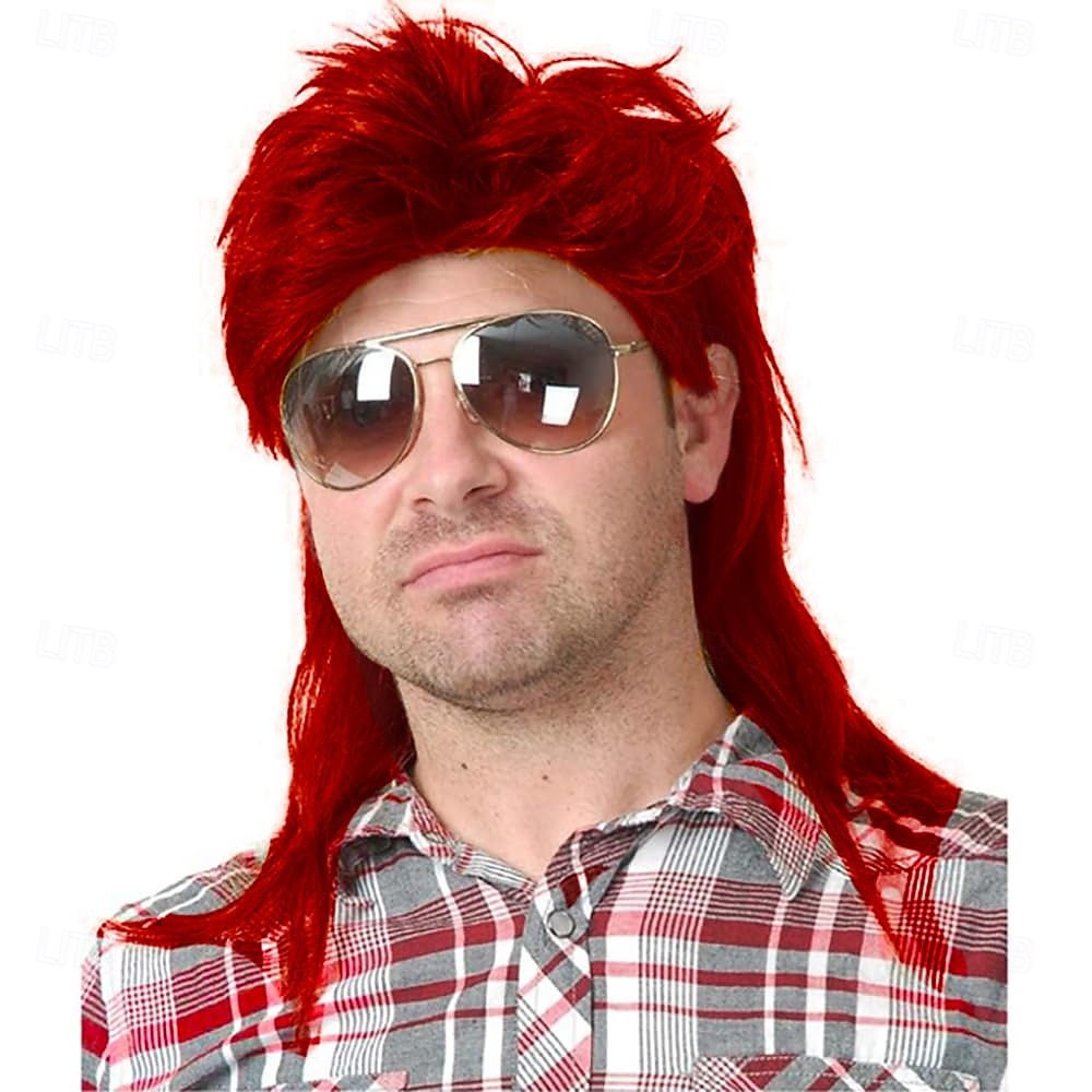 Mens Mullet Wig 70s 80s Halloween Cosplay Costume Wigs for Fancy DressBlue 2025 - $21.99 –P6