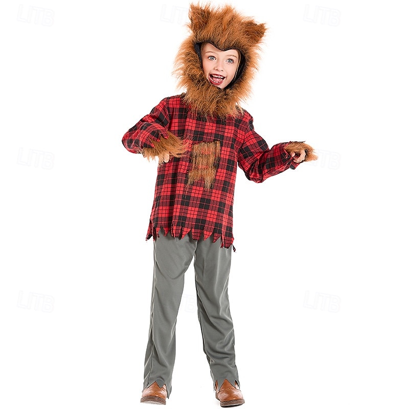 Zvířata Pohádka Vlkodlak Cosplay kostým Úbory Postavy z pohádek Filmové kostýmy for Chlapecké Dívčí Dětské předvečer Všech svatých Karneval Světový den knihy Výkon Vzdělávací převlékání Oblékání na 2025 - $45.99 –P8