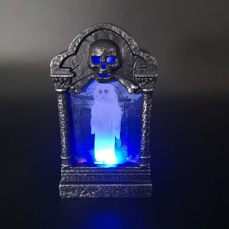 3/6 stk halloween led kirkegård gravsteiner halloween gravstein lys hodeskalle kirkegård lampe halloween dekor halloween hage gravstein skummel hjemsøkt hus dekorasjon 2025 - $11.49 –P10