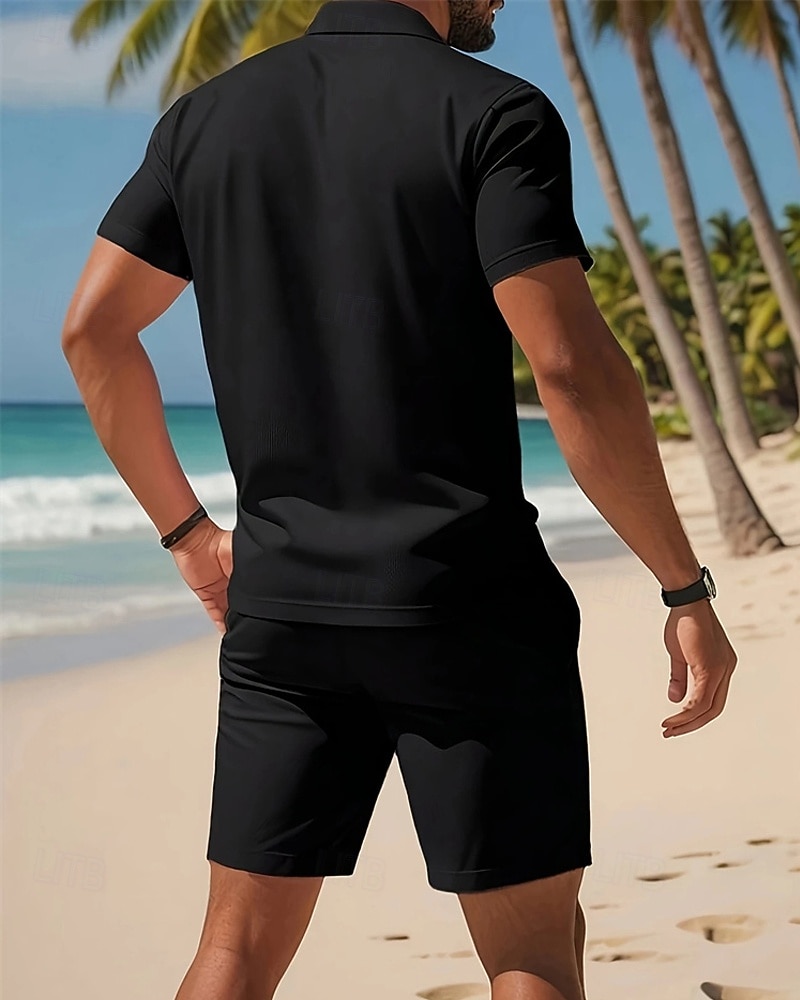 Ανδρικά Πουκάμισο γκολφ Μπλουζάκια Golf Polos Δουλειά Causal Πέτο Κοντομάνικο Βασικό Μοντέρνα Σκέτο 2 τεμάχια Κουμπιά Καλοκαίρι Άνοιξη Κανονικό Μαύρο Ρουμπίνι Πορτοκαλί Μπλε Απαλό Γκρίζο 2026 - $29.99 –P7