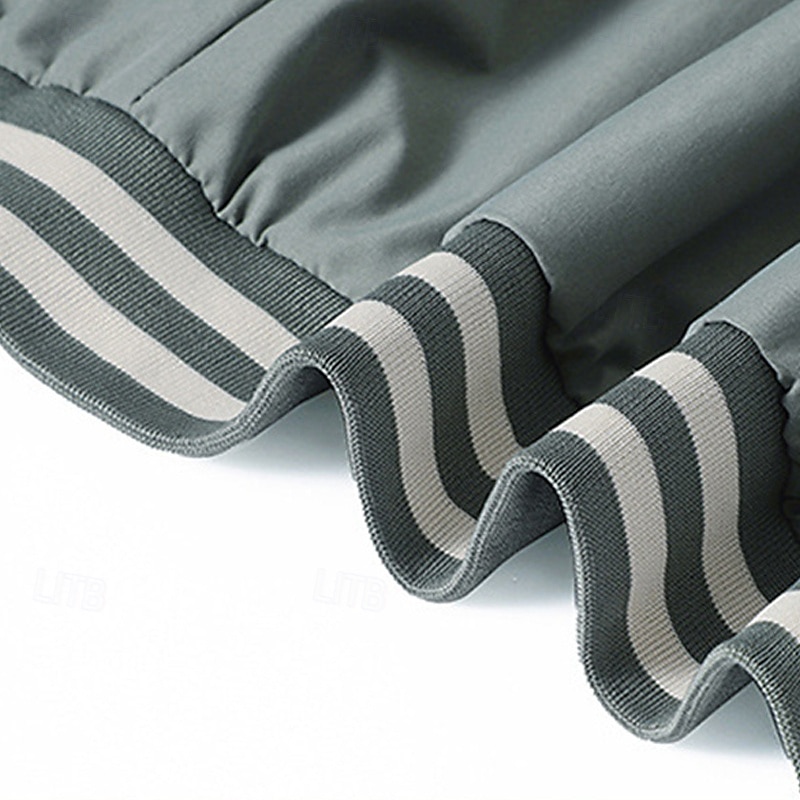 Men's Lightweight Jacket Casual Jacket Vacation Daily Pocket Spring Fall Plain Fashion Classic Stand Collar Regular Black Green Beige Jacket 2025 - $23.99 –P6