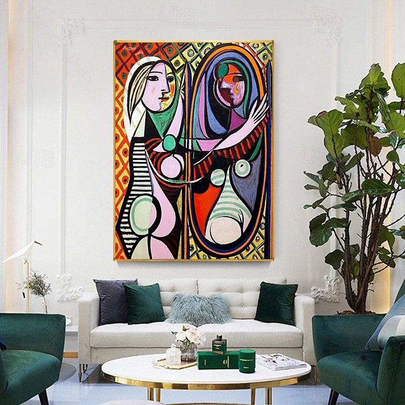 Pablo Picasso Slavný obraz Dívka před zrcadlem Plátno Umělecký obraz Plakát Dekorativní obrázek pro domácí nástěnnou dekoraci 2025 - $10.99 –P2