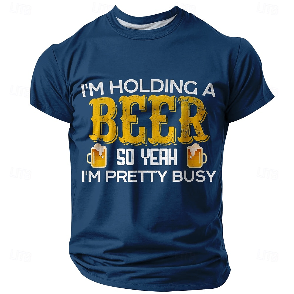 Oktoberfest Bărbați Amuzant Bere Tricou Manșon scurt Tricou Tipărire 3D Stil Nautic Cămașă Modă Exagerat Zilnic Petrecere Stradă Casual Negru Albastru piscină Trifoi Vară Primăvară Toate Sezoanele 2025 - $17.99 –P2