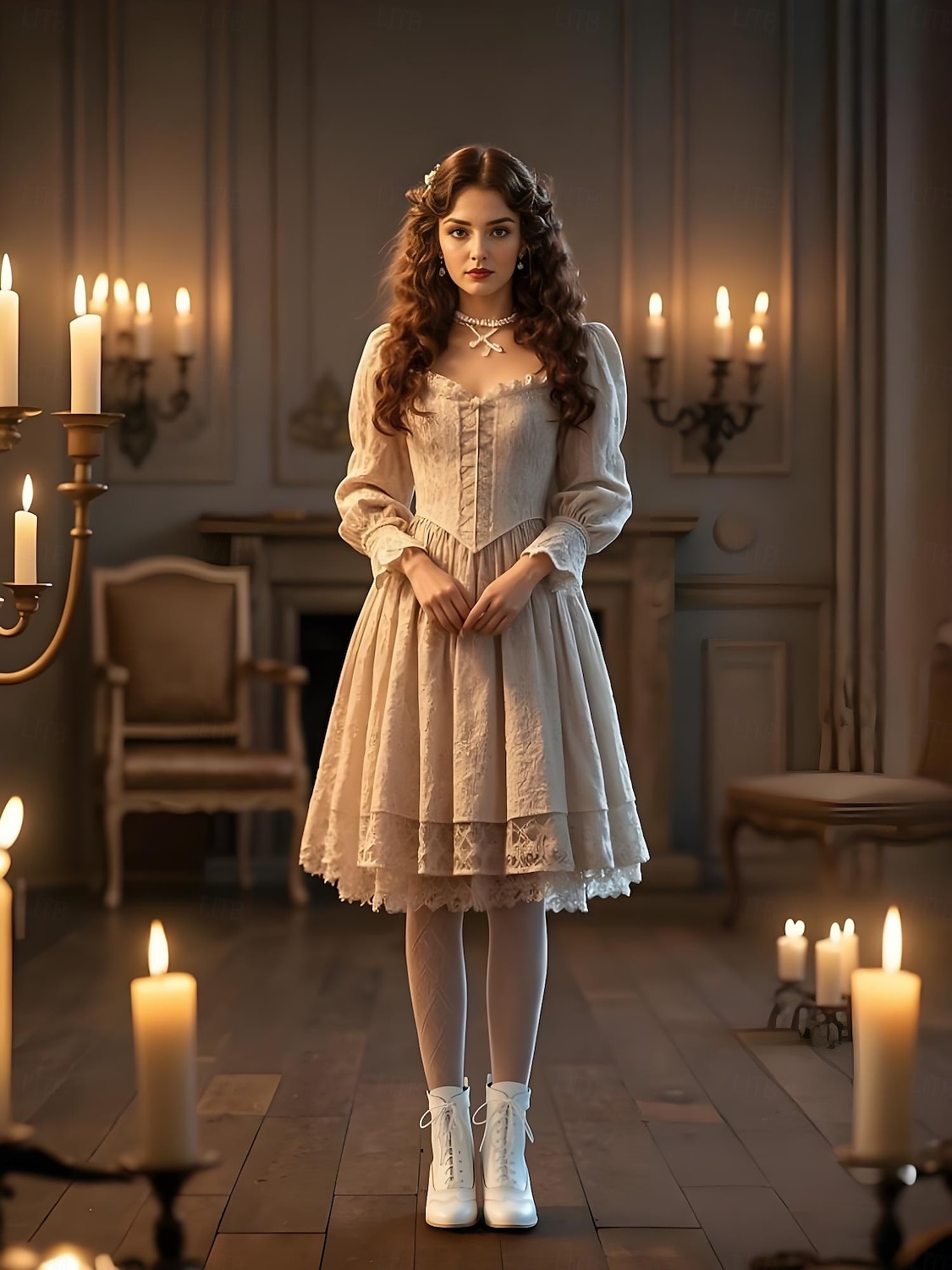 stivaletti alla caviglia stringati bianchi in stile edoardiano vittoriano da donna - stivaletti brogue vintage in pelle con tacco medio anni '90, scarpe eleganti retrò per tea party, cosplay, del 2025 a $59.99 –P1