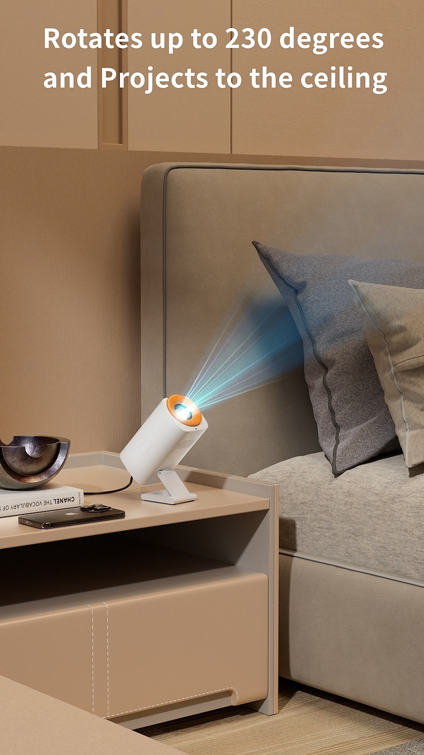 Super Convenient Mini Projection Home Theater 1080p Android Intelligent High-definition Home Wireless Projection Android Version Supports Wireless Same Screen Mobile Phones Supports USB Flash Drives 2025 - $68.99 –P2