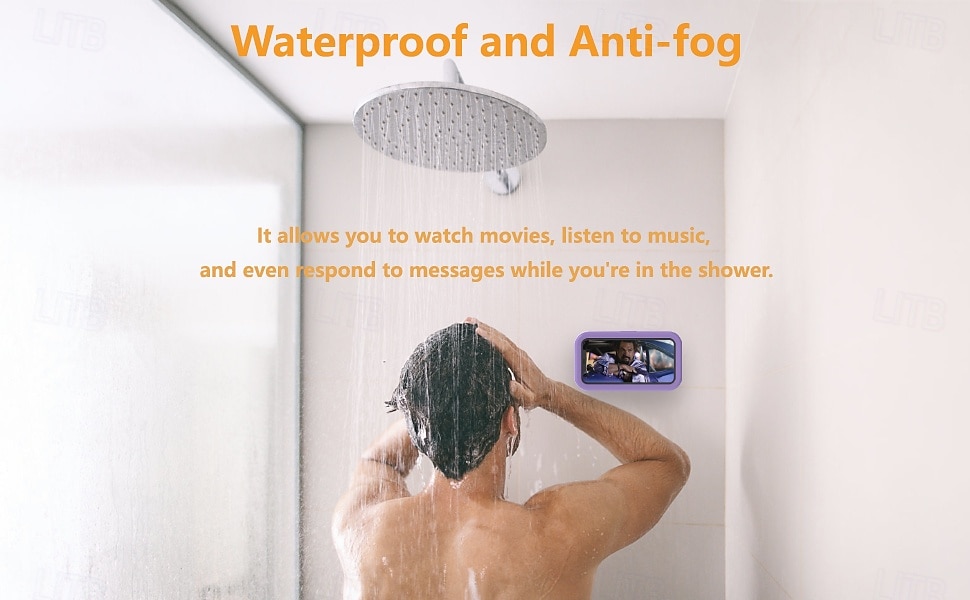 360 Rotatable Retractable Adjustable Shower Phone Case HolderAnti-fog HD & sensitive screen Wall Mounted Phone Holder for Bathroom Mirror Bathtub KitchenShower Accessories for 4-7 Phones 2025 - $9.99 –P4