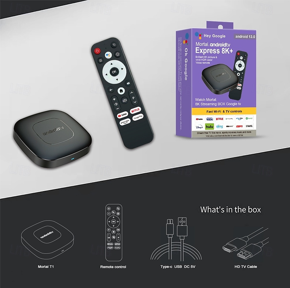 Smart TV Box Streaming Media Player Global Version Mortal T1 Bluetooth Google Assistant Android13 AllwinnerH313 2.4G&5G Wifi 4K 2025 - $37.99 –P18
