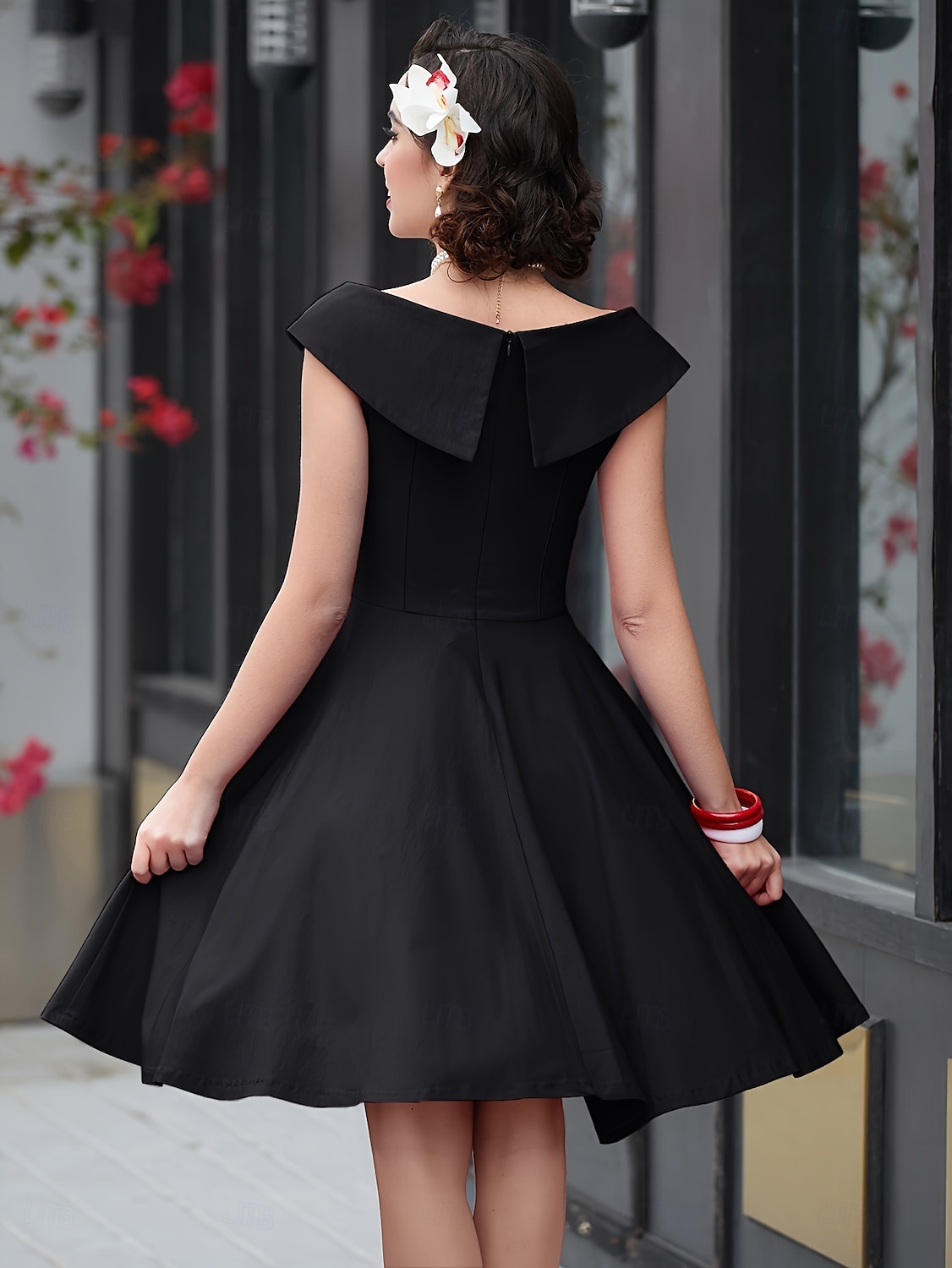 Femtiotal Cocktail klänning Vintage klänning Klänningar Flare Klänning Över axeln Maskeradkläder Dam Maskerad Fest / afton Möhippa Vuxna Klänning Hemkomstklänningar 2026 - $67.99 –P4