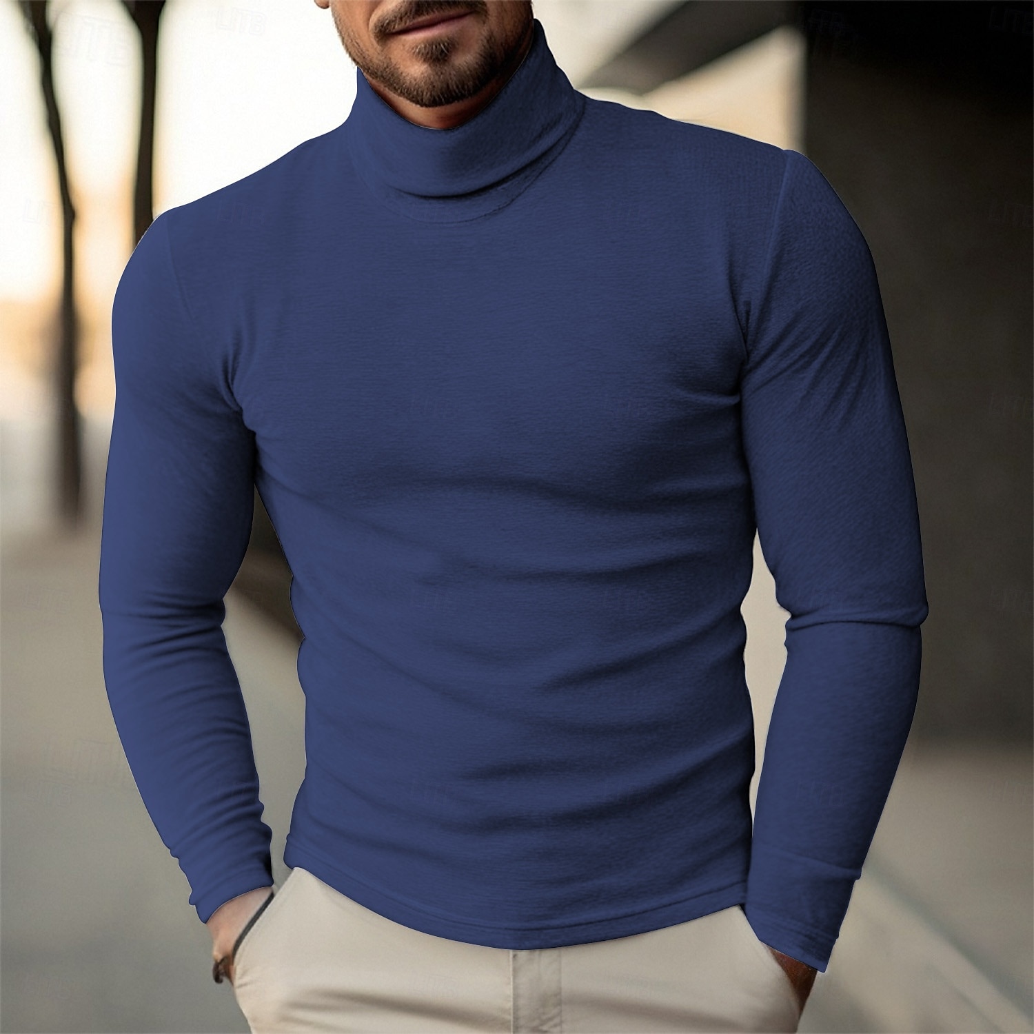 Per uomo Maglione di Natale Maglioni di Natale Maglione per le feste Maglione Maglione a maglia A Coste Maglia Top Regolari Lavorato a maglia Semplice Dolcevita Moda Casual Vacanza Abbigliamento del 2026 a $13.99 –P10
