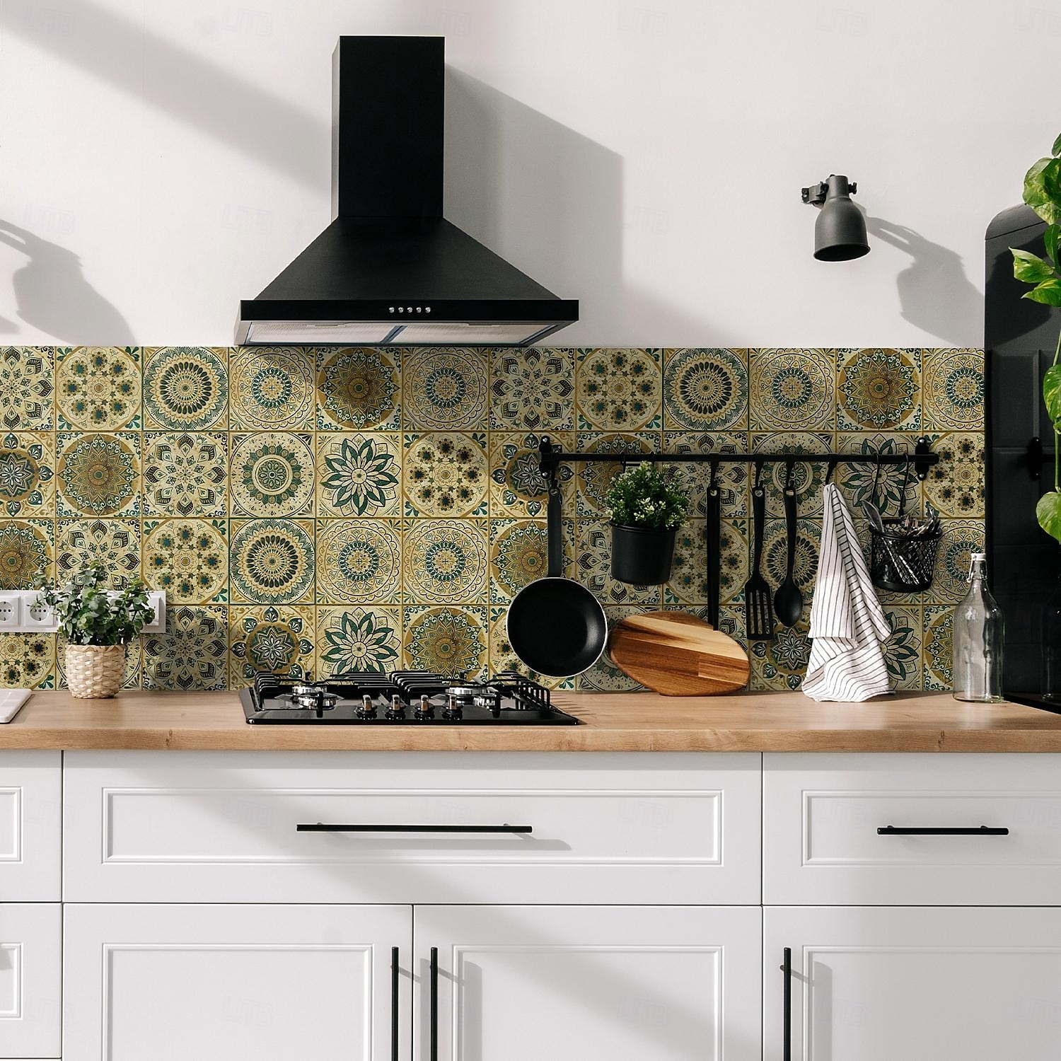 24 adesivi per piastrelle in stile marocchino, decalcomanie murali in PVC con pellicola di cristallo ispessita, impermeabili &Decorazione murale in piastrelle retrò, antiolio e rimovibili, per bagno, del 2025 a $10.99 –P6