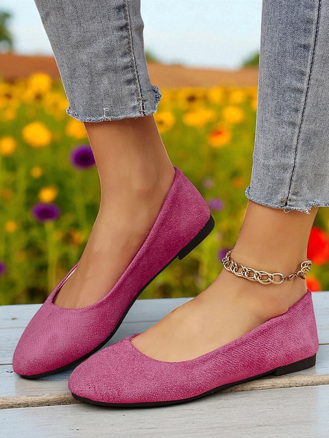dambalettskor med rund tå – lätta slip-on-skor för trädgårdsfester, picknick och vardagsbruk 2025 - $18.99 –P4