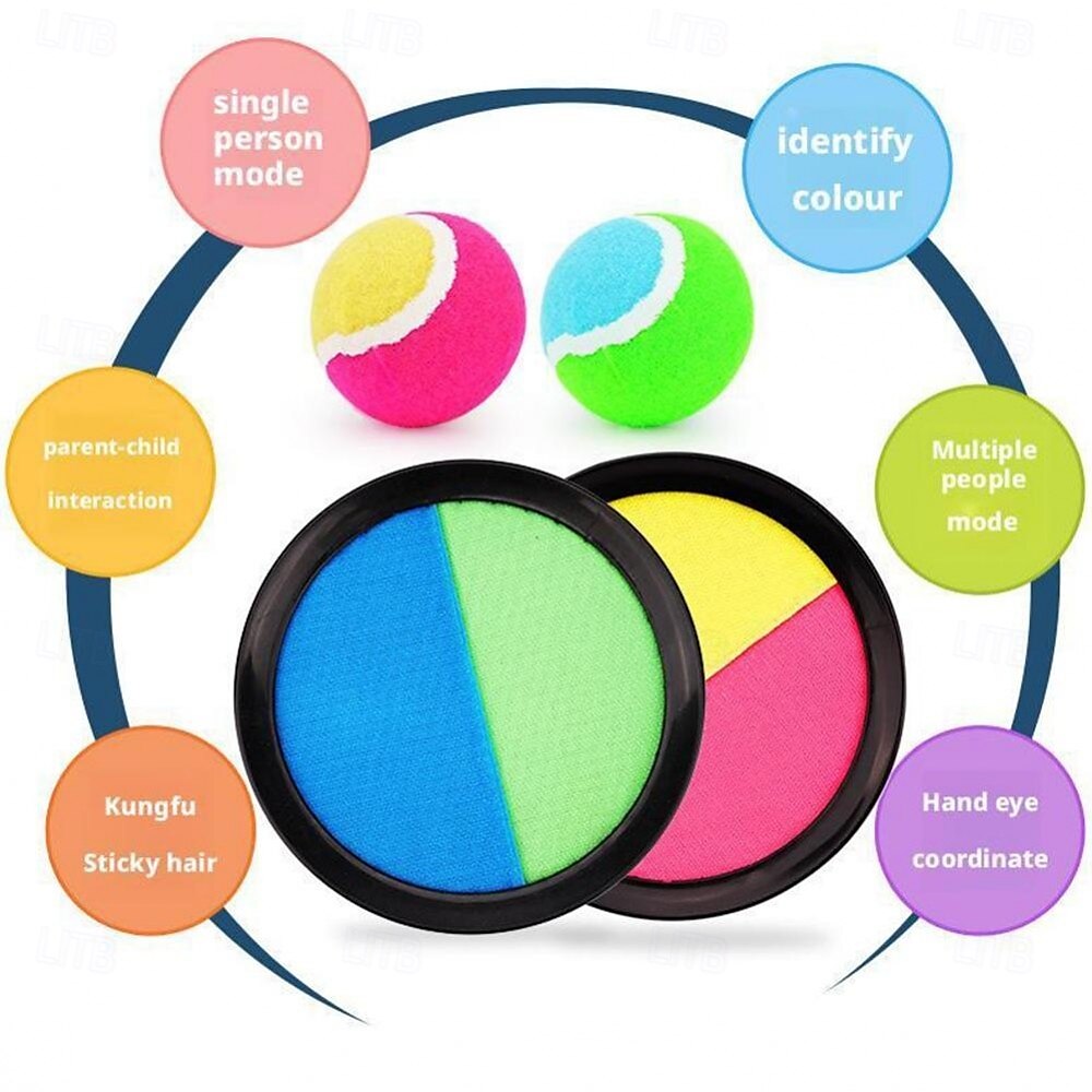 Set di gioco con palla appiccicosa con pagaia a ventosa, giocattolo colorato in plastica da lanciare e catturare per il divertimento in famiglia, attrezzatura sportiva interattiva all'aperto per del 2025 a $11.99 –P6