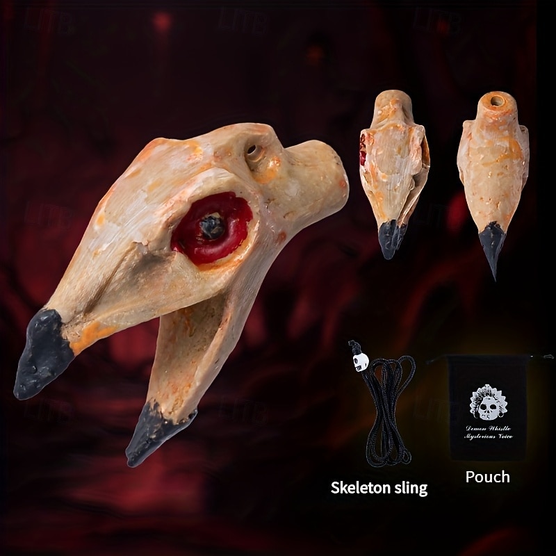 Sifflet crâne d'inspiration aztèque à deux tons - sifflet unique en résine pour les farces et la survie en plein air&amp;accessoire de sac à dos cool de 2026 ? $22.99 –P7