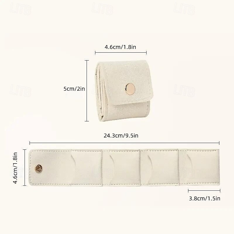 Mini sac à bijoux de voyage, pochette portable à fermeture éclair pour bagues, boucles d'oreilles, colliers, étui de rangement compact pour femmes et filles, rangement d'accessoires de voyage en plein de 2025 ? $9.99 –P6