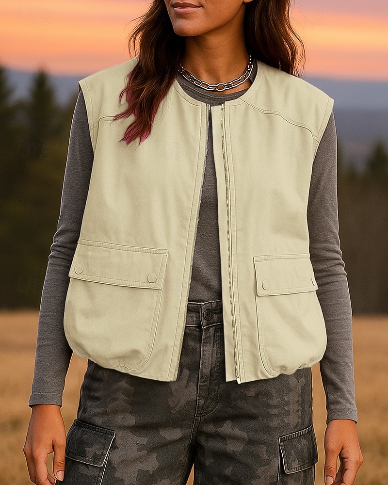 Mulheres Colete de Trilha Colete de carga Primavera Outono Ao ar livre Leve Respirável Colete Caça Pesca Alpinismo Preto Rosa claro Verde Tropa Azul Marinho Cáqui de 2026 por $34.99 –P4