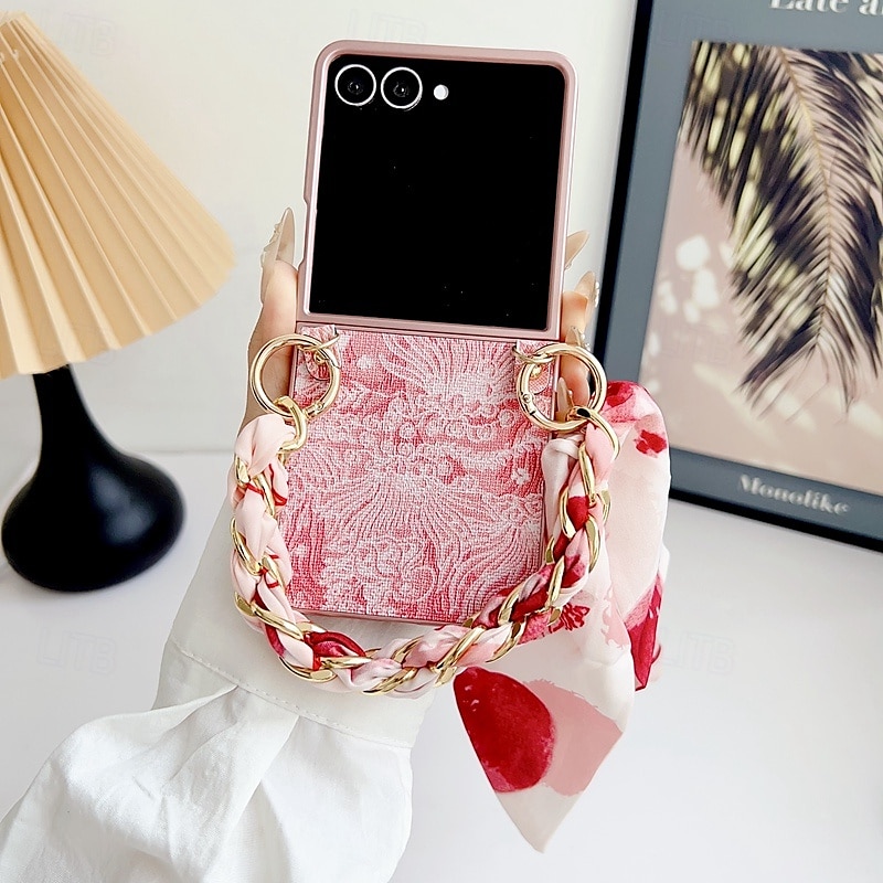Phone Case For Samsung Galaxy Z Flip 7 Z Flip 6 Z Flip 5 Z Flip 4 Z Flip 3 Back Cover with Lanyard Shockproof Flower Floral 2025 - $18.99 –P4