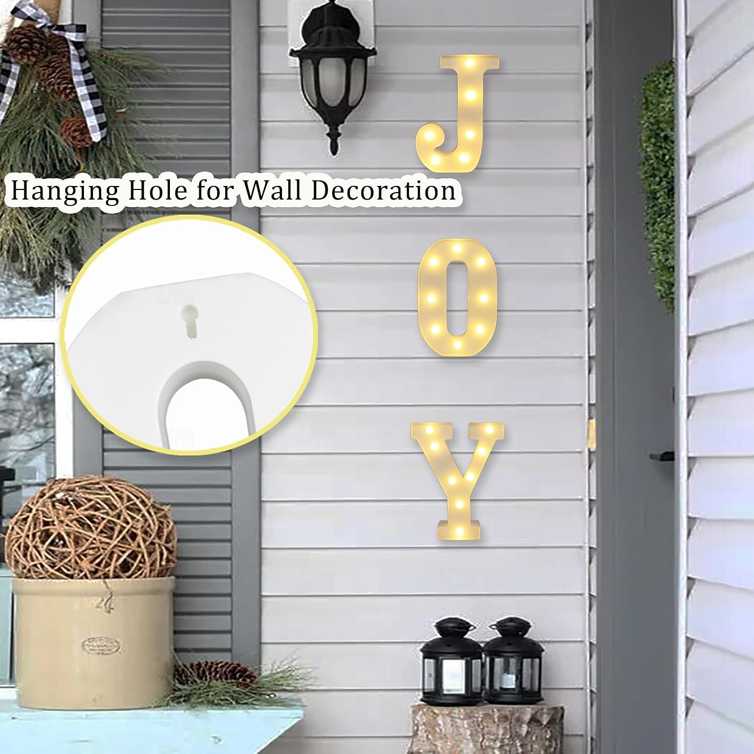 Christmas Decorations Indoor Home Decor - 3 LED 8.5 Inches Marquee Light Up Joy Letters Lights Sign Battery Operated Christmas Signs for Mantel Home Bar Party Bedroom Wall Fireplace Xmas Decor 2025 - CAD $16.99 –P4