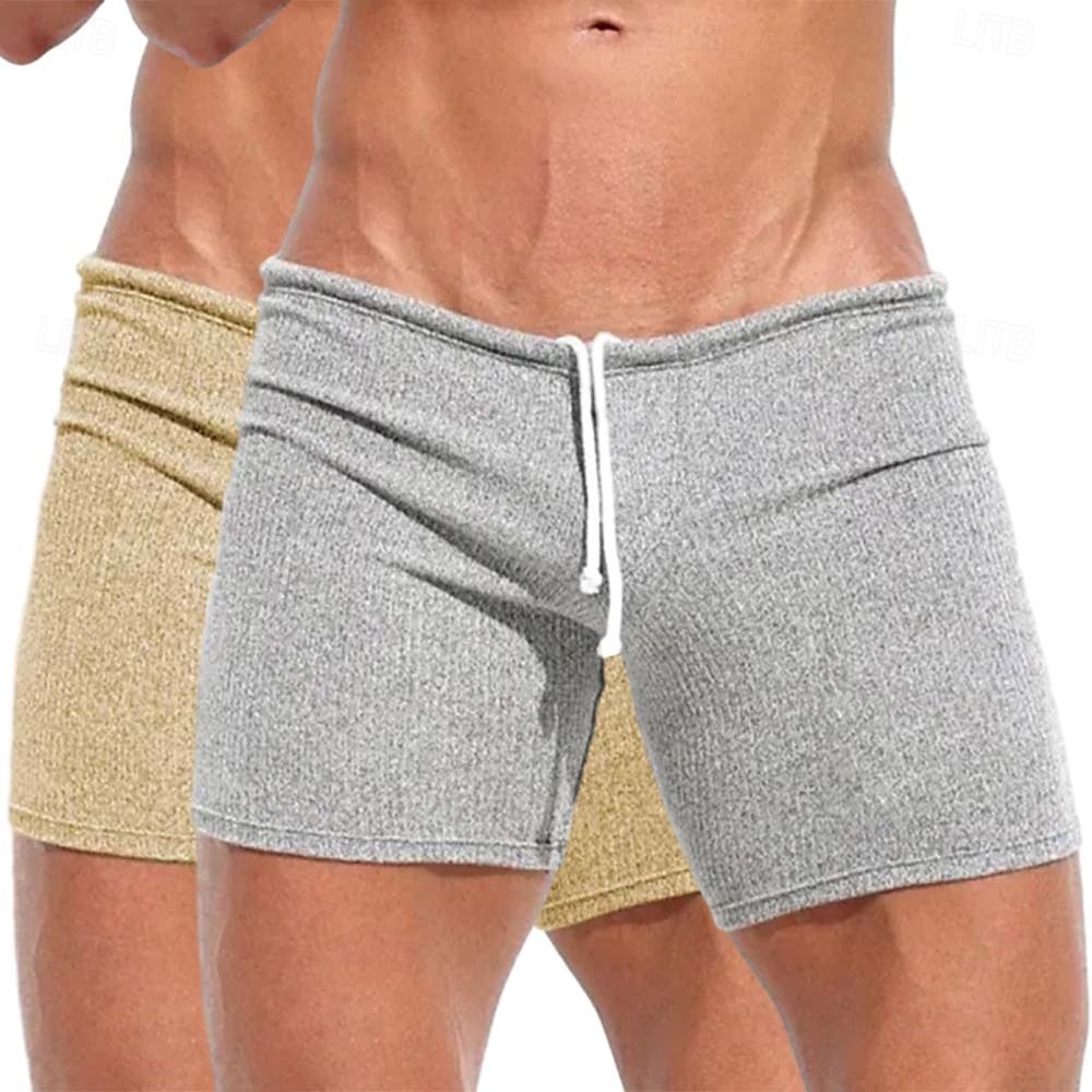 Męskie Szorty dresowe Szorty Bermudy Szorty plażowe Ściągana na sznurek Elastyczny pas Opakowanie zbiorcze Równina Komfort Sport Krótki Na zewnątrz Joga Codzienny Urlop Styl klasyczny Szczupła Biały 2026 - $25.99 –P6