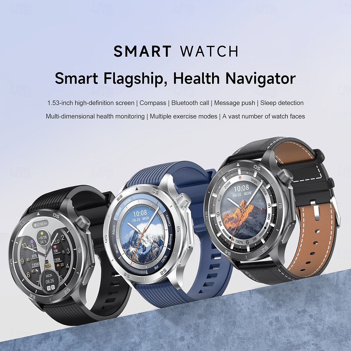 X2 Max Smart Watch 1.53 inch AMOLED HD Screen Bluetooth Call Compass Heart Rate  Fitness Tracker IP68 Waterproof SmartWatch 2025 - $44.99 –P1