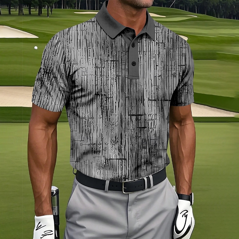 Per uomo Golf Strisce sfumate Magliette Polo a Nido d'Ape Maglia da golf Manica Corta Magliette polo Camicie con Colletto Abbigliamento Sportivo Casual All'aperto Athleisure Abbigliamento quotidiano del 2026 a $24.99 –P4