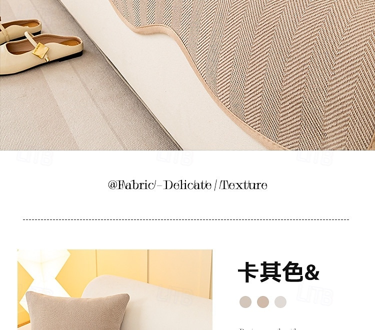 Minimalist Herringbone Chenille Non-Slip Wavy Edge Couch Cover 2025 - $57.99 –P15
