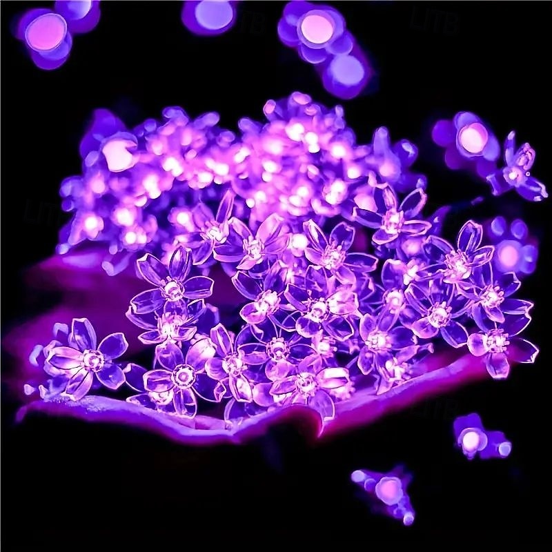 Guirlande lumineuse solaire en forme de cerisier, 12 m, 100 LED, luminaire décoratif d'extérieur, idéal pour Noël, un mariage, une cour, un balcon ou une clôture, idéal pour Halloween de 2025 ? $20.99 –P2