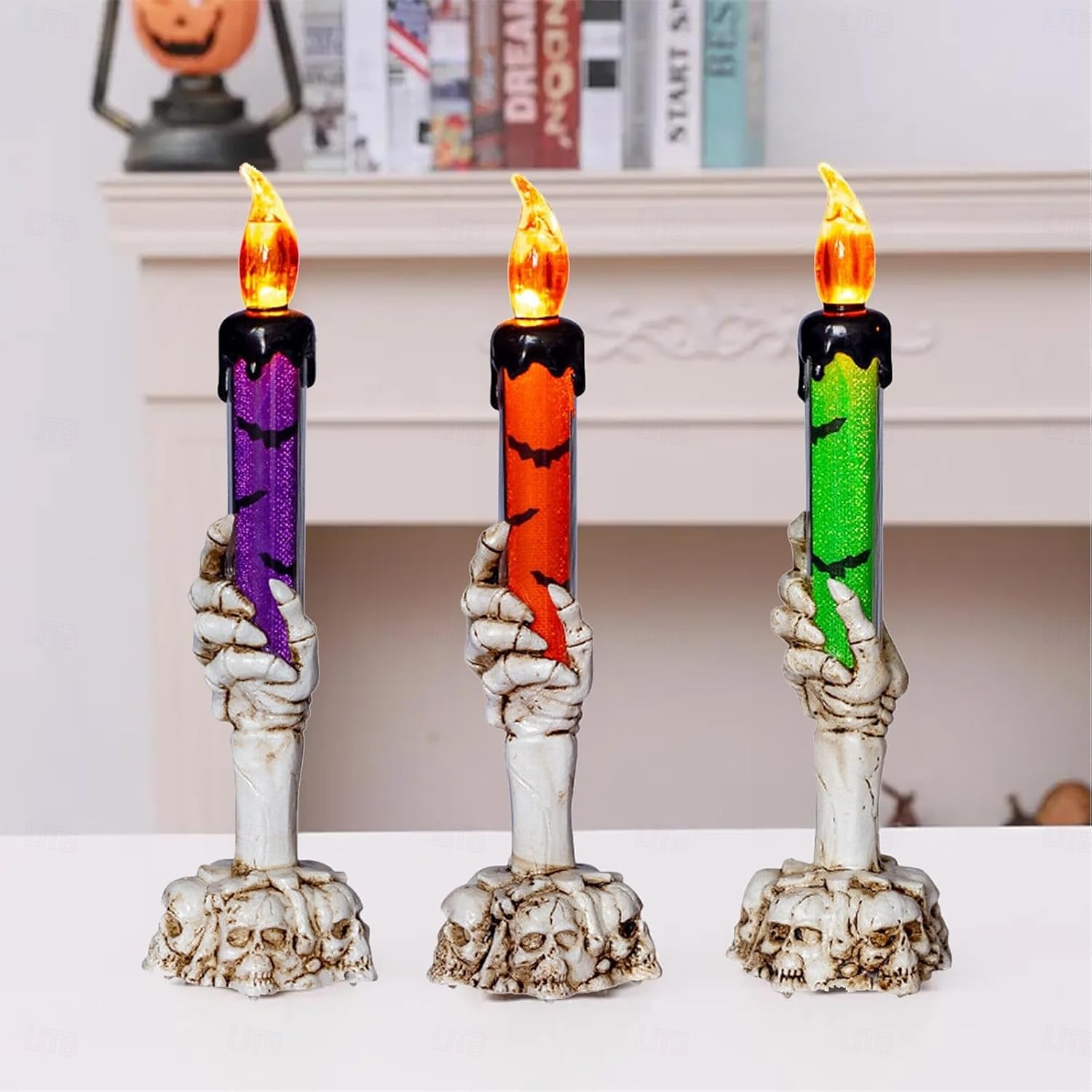 1 Pc 21.5cm Halloween Ghost Hand LED Electronic Candle Decorative Light Indoor Restaurant Party Decoration Light Decoration Light 2025 - $7.99 –P8