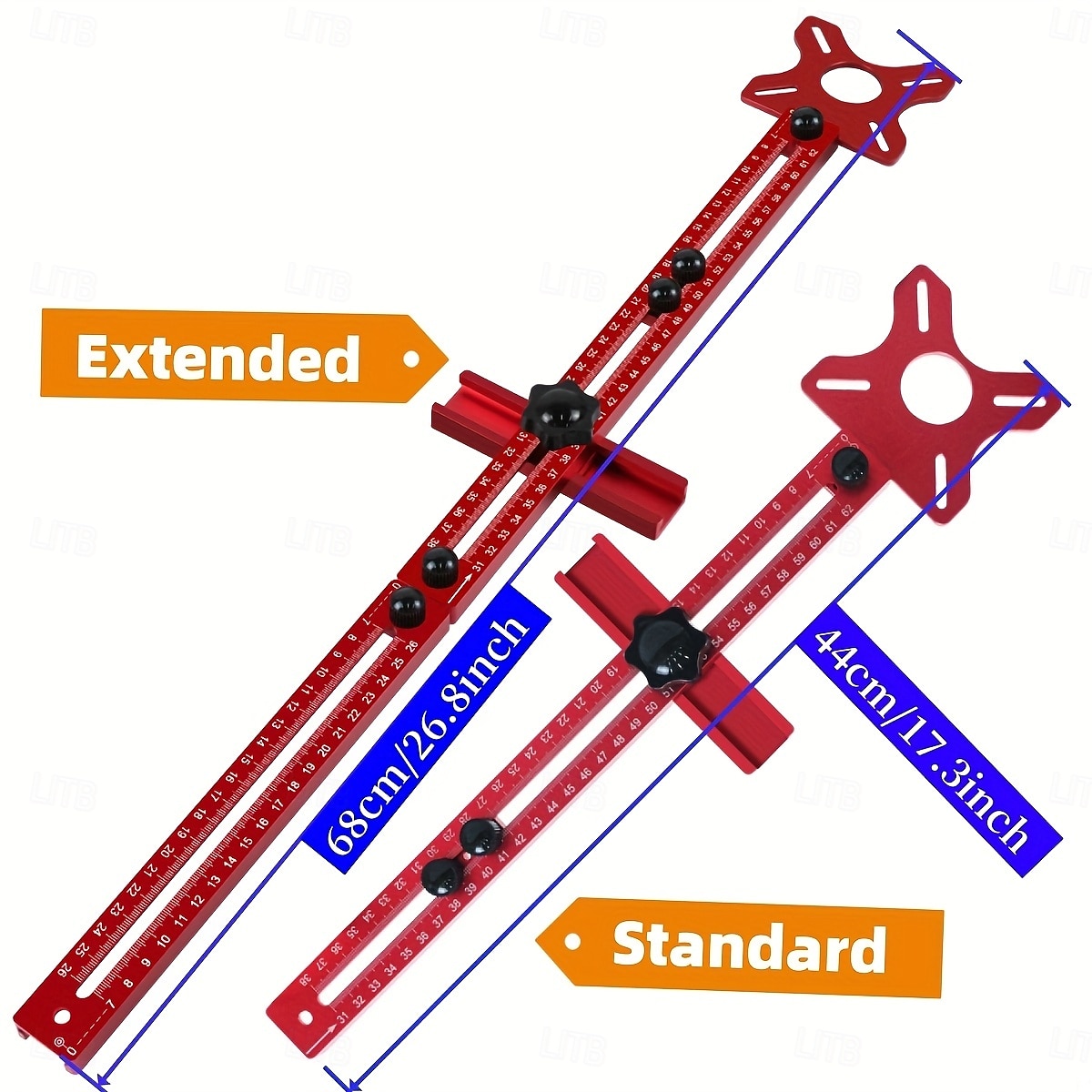 Fraiseuse à bois multifonctionnelle 3 en 1 avec pince en aluminium - outil de coupe et de fraisage circulaire de précision avec support de rainure réglable, base rouge et rail en acrylique transparent de 2025 ? $63.99 –P9