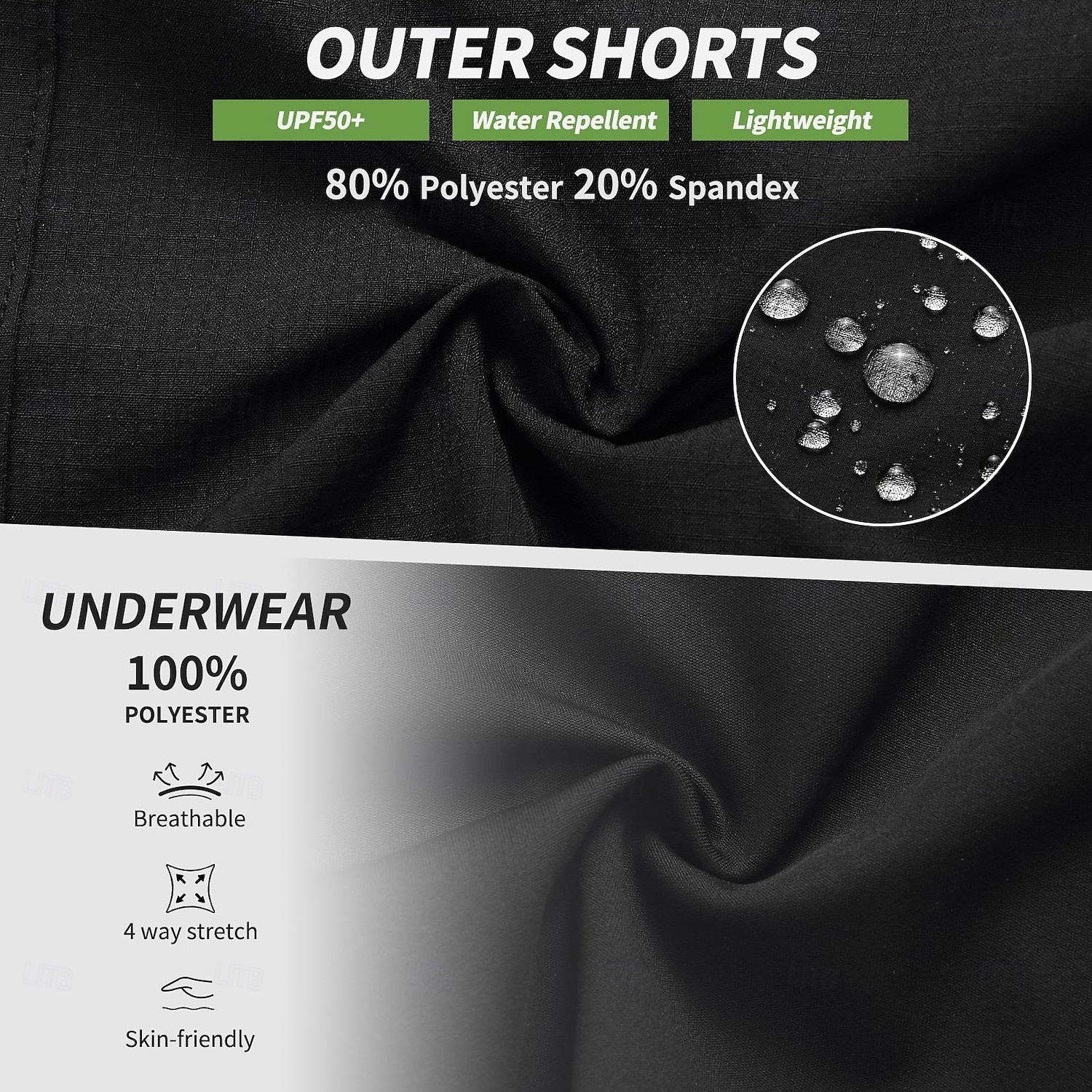 wosawe zomer fietsbroek speed mountain onderbroek een stuk hardloop-wandelbroek meerdere zakken ademend nep tweedelige vijf broek bd116 2025 - $57.99 –P18