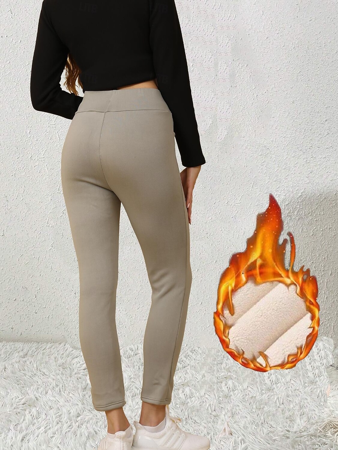 Femmes Taille EU / US Collants Élégant Athleisure Longueur complète Taille Haute Couleur Unie Tricoté Basique Confortable Doux Épaissir Micro-Élastique Sport & Loisir Décontracté Quotidien Gris clair de 2025 ? $17.99 –P2