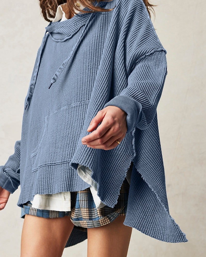 Per donna Felpa con cappuccio Semplice Moderno Casual Manica Lunga Con Cappuccio Top Regolari Ferie Uscire Tasca Nero Blu Viola Marrone Beige Autunno del 2025 a $26.99 –P2