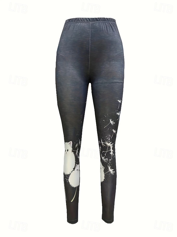 Per donna Leggings Punk Attivo Vacanza Lunghezza intera Vita Alta Grafico Animale Gatto Stampa 3D Asciugatura Rapida Traspirabilità Morbido Elasticizzato All'aperto Casa Casual Nero Bianco Arcobaleno del 2025 a $19.99 –P11
