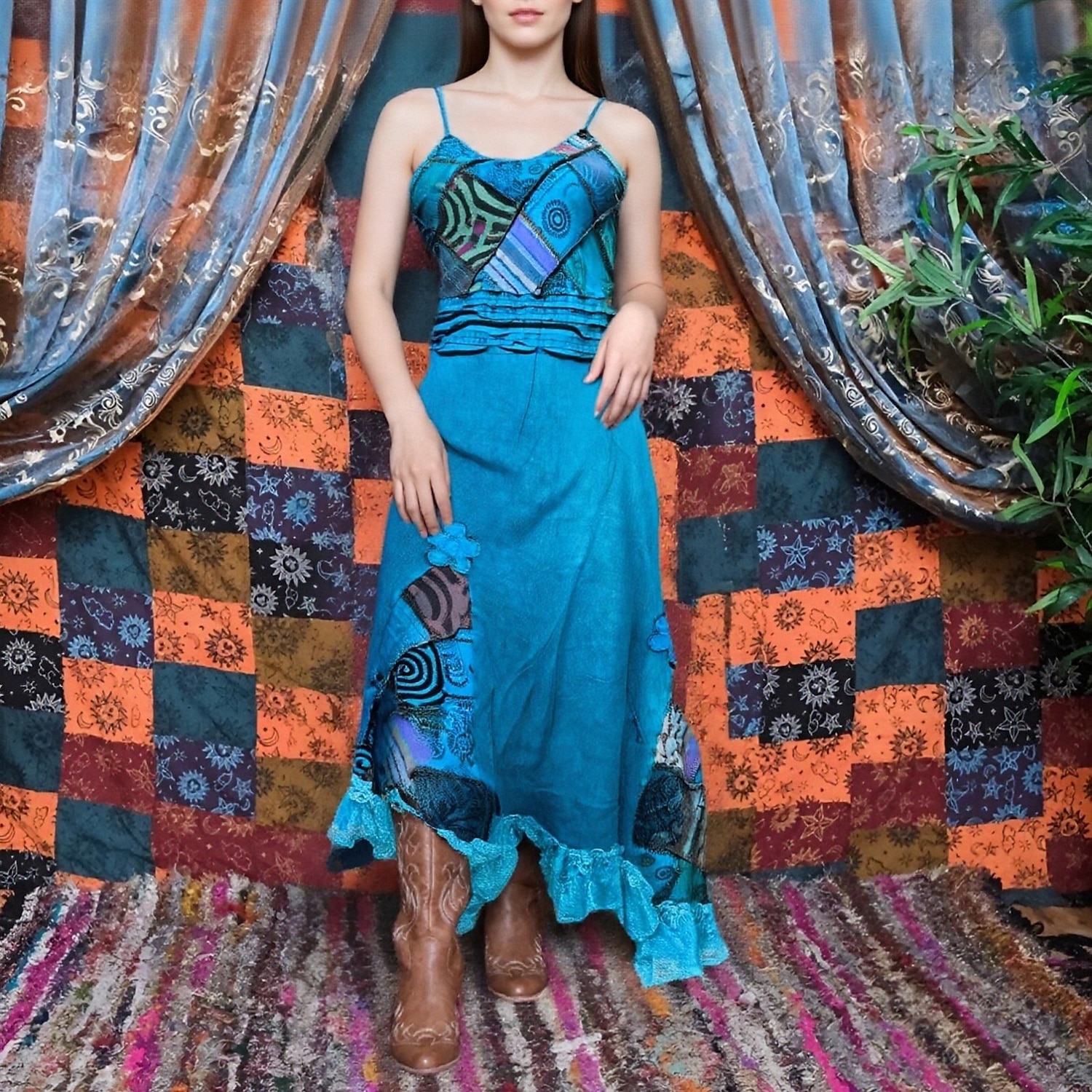 Boho Hosszú hossz Ruhák Női Mindszentek napja Álarcos mulatság Témakör Fesztivál Felnőttek Ruha Nyár 2025 - $139.99 –P1