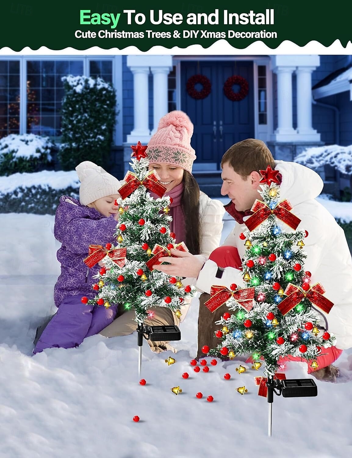 Solar Christmas Tree 1 Pack, Lights Decorations, Outdoor Waterproof Christmas Decorations Tree Lights for Garden/Patio/Lawn/Yard, Ornament 2026 - $20.09 –P5