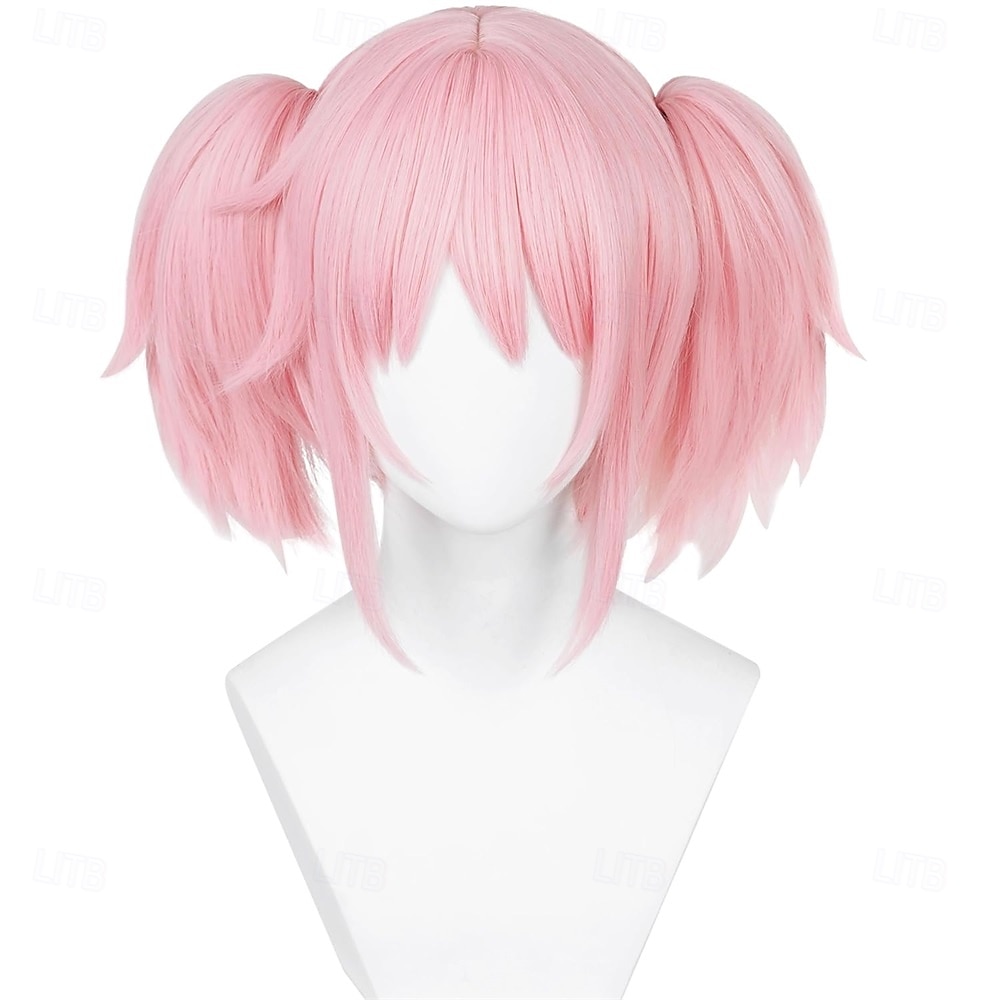 Cosplay Wig Pink Ponytail Wigs with Bangs Cute Lolita Pigtails Wig for Women Girls Halloween Party 2025 - $27.99 –P1