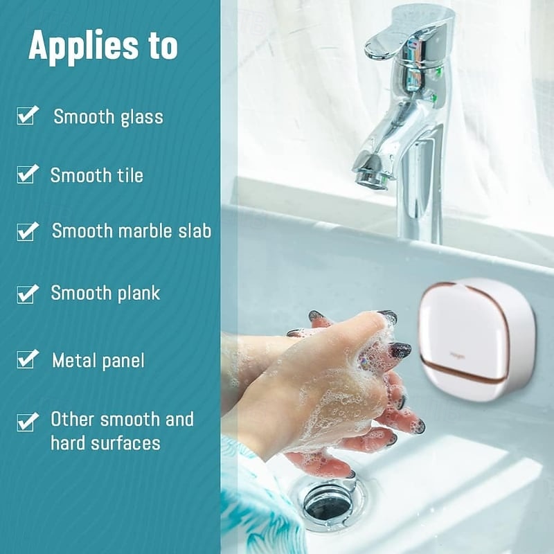 Luxury Soap Holder with Drain Tray Wall Mounted Design No Drilling Required Stylish Soap Storage Box for Bathroom Convenient Water Draining Tray for Bar Soap and Laundry Use 2025 - $9.99 –P8