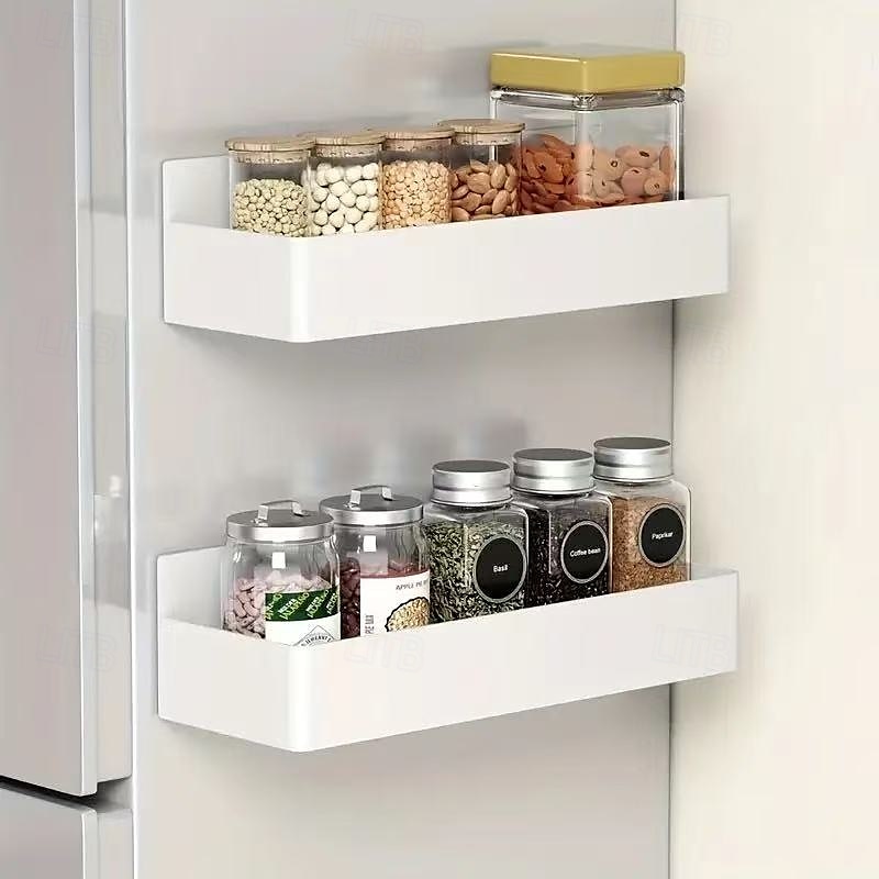 2pcs Large Magnetic Storage Baskets, No Drilling or Adhesive, Removable Multi-Purpose Racks for Fridge, Microwave, Washer Side, Magnetic Spice Organizer for Kitchen 2025 - $18.99 –P5