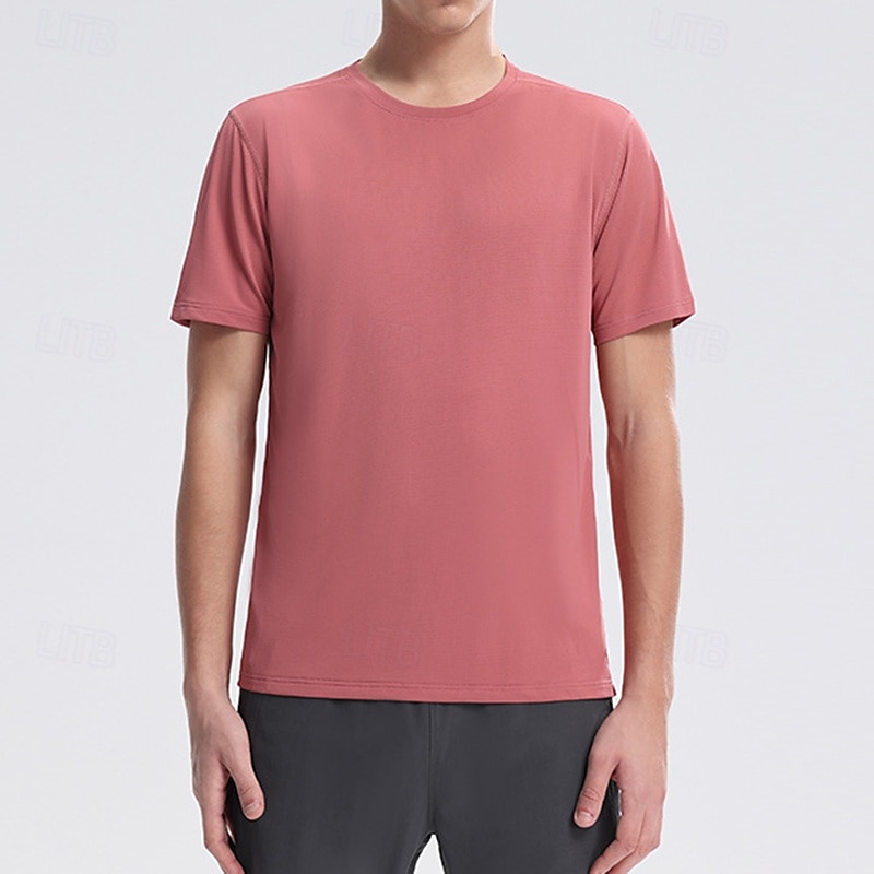 Hombre Camiseta de rendimiento Camiseta deportiva Manga Corta Cuello Barco Camiseta Al aire libre Secado rápido Ligero Reductor del Sudor Transpirable Poliéster Negro Blanco Rojo Tenis Golf Corriendo 2025 - $15.99 –P9