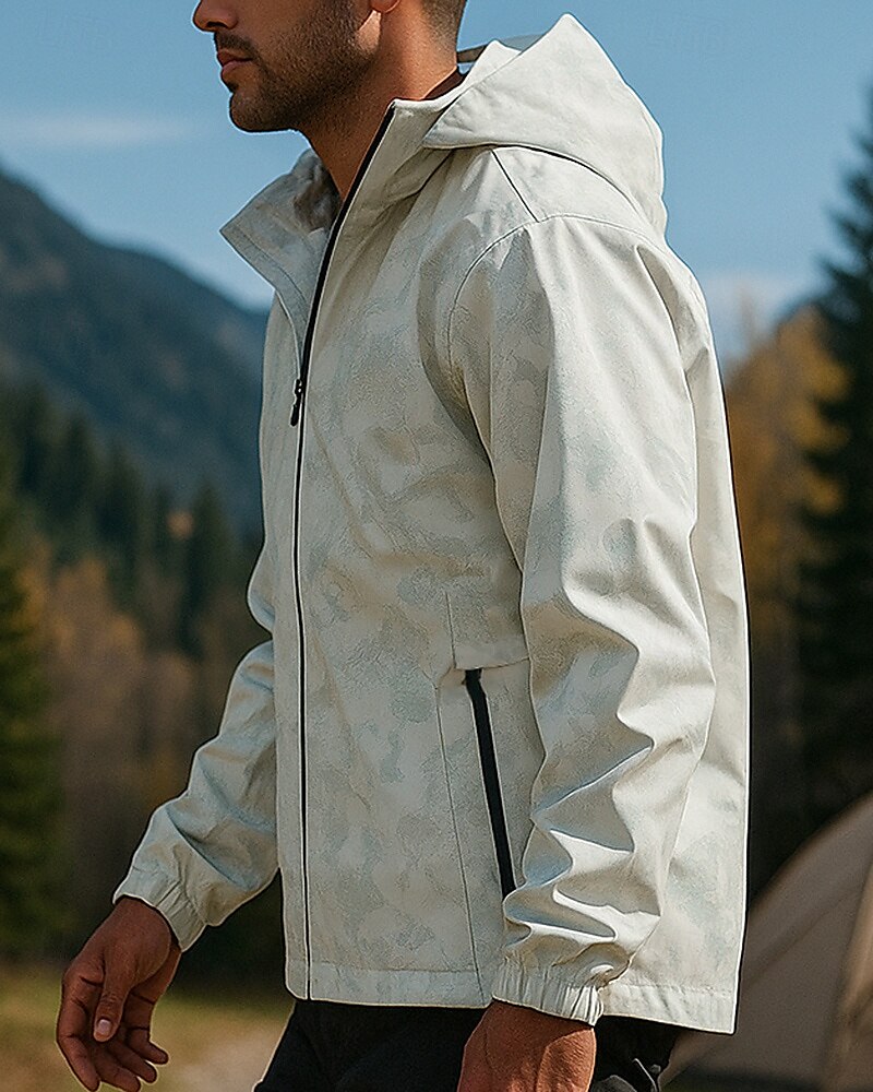 Hombre Cortavientos Chaqueta Chaqueta para senderismo Chaqueta rígida Al aire libre Impermeable Resistente al Viento Trajes de senderismo Ropa de senderismo Primavera Otoño Camiseta Camping 2025 - $28.99 –P3